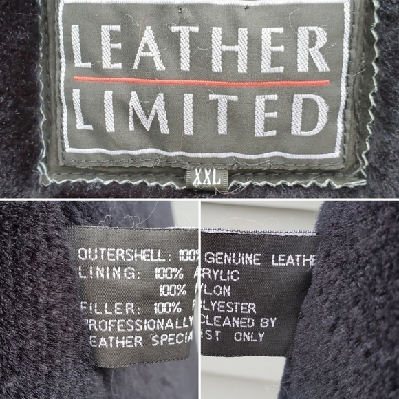 Vintage 90s y2k Bratz Black Leather Plush Faux Fur Lined Penny Lane Rancher Coat - Picture 6 of 8